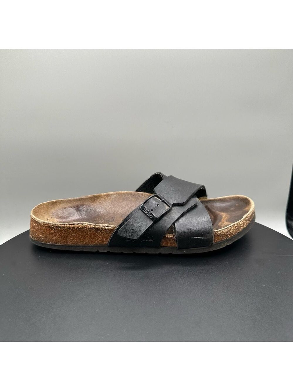 Birkies Birkenstock Siena Sandal Women 7 Black Oiled Leather